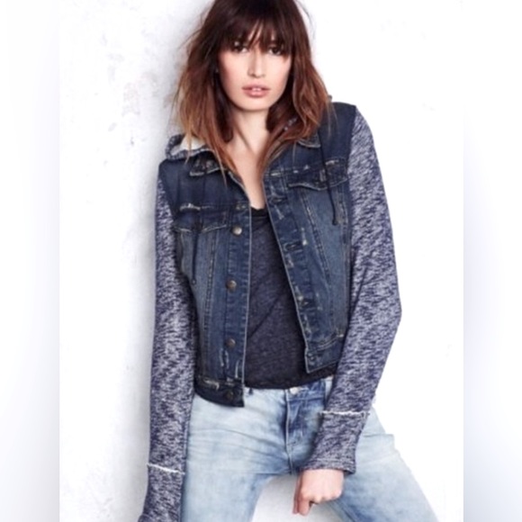 Free People Indigo Rinse Jean Jacket - Picture 1 of 6